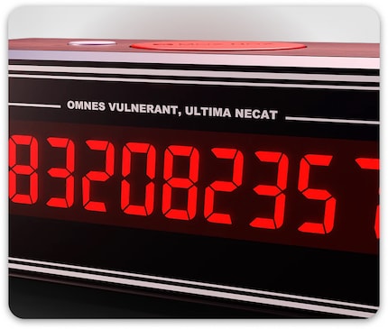 Not only the dwindling seconds can be thought-provoking, but also the slogans on the front.