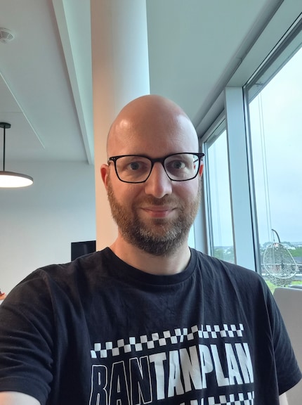Selfie mit der inneren Kamera.