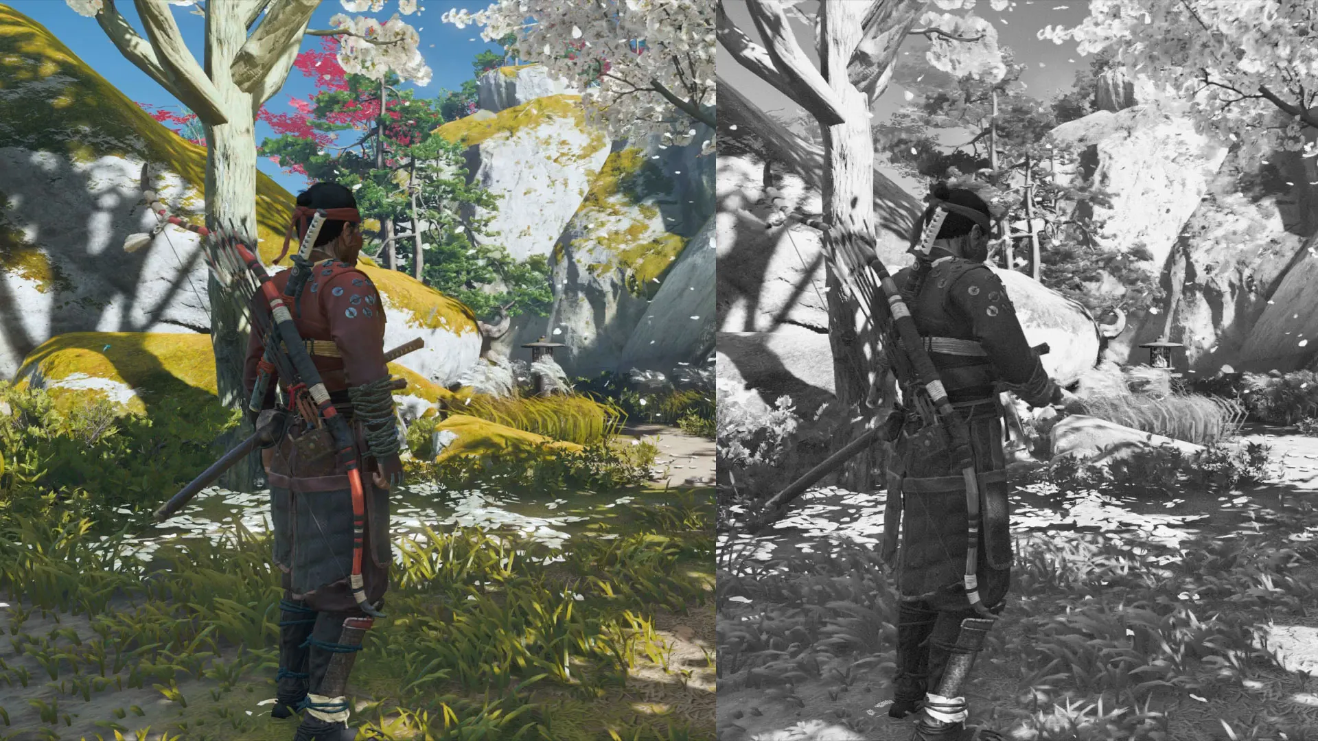 Der Kurosawa-Modus lässt das Spiel wie einen alten Samurai-Film aussehen.