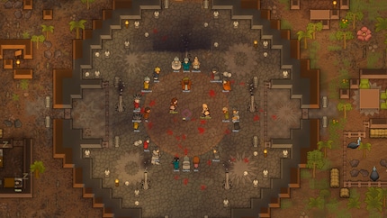 In «RimWorld» kann ich meine Kolonie formen und durch das DLC «Ideology» beispielsweise religiöse Rituale durchführen lassen.