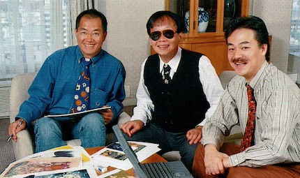 Drei Legenden zusammen: Akira Toriyama, Yuji Horii und Hironobu Sakaguchi.