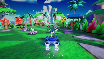 Bei geglücktem Boost posiert Sonic für die Kamera.