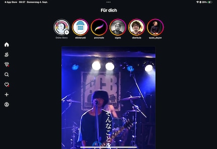 À l'ouverture de l'application, le flux Reels apparaît directement.