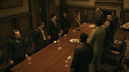 Familienrat in «Mafia II»: Hier wurde die Mafia als streng organisierte Gesellschaft gezeigt, im Kontrast zur informellen Macht der sizilianischen Clans.