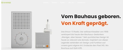 Sharge sieht seine Charger in der Tradition des Bauhaus-Produktdesigns.