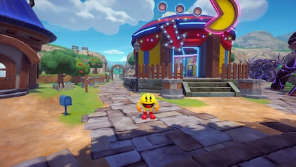 Pac-Man hat sichtbar Spass in seinem Dorf. Im Gegensatz zu mir.