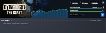 Steam reizt die neue Leitung schon ordentlich aus.