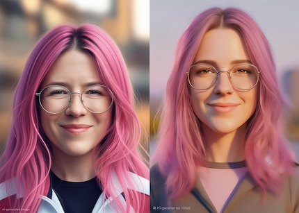 KI-Spielereien gehen mit Motorola links so gut wie mit Samsung rechts.