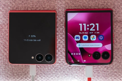 Bei Motorola rechts gibt es eine Turbo-Ladung in 40 Minuten.