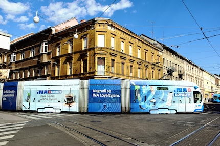 Werbung statt Aussicht, hier in Zagreb.