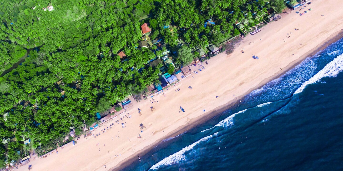 Taken in South India, Goa Agonda. Pictured using a Dji Phantom 4 and 12 megapixel.