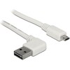 Delock Cavo USB2.0 Dual Easy A-MicroB: 0.5m, bianco (0.50 m, USB 2.0)