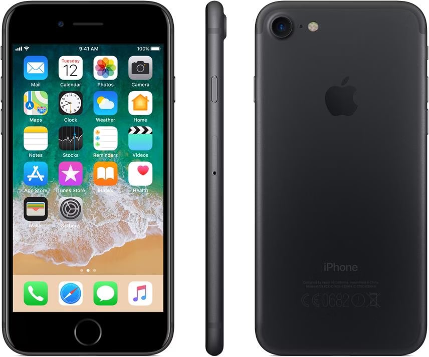 【B】iPhone 7/32GB/355850081210022 iPhone7-MatBlk-PureAngles_WW-