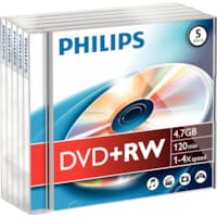 Philips 1x5 DVD+RW 4.7GB 4x JC (5 x)