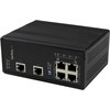 StarTech 6 Port Unmanaged Industrieller Gigabit Ethernet Switch mit 4 PoE+ Ports - Spannungsregelung - Hut... (6 Ports)