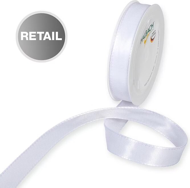 halbach Nastri di Seta Band Taft taffettà Lemon/White 2500 x 1.5 x 1 cm