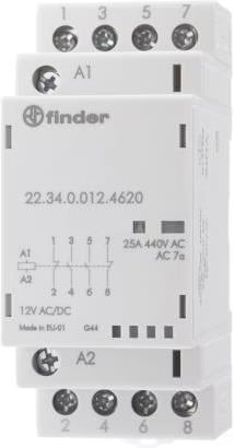 Contacteur Modulaire FINDER 25A – 24V AC/DC – Rail DIN – Type 22.32 – Neuf