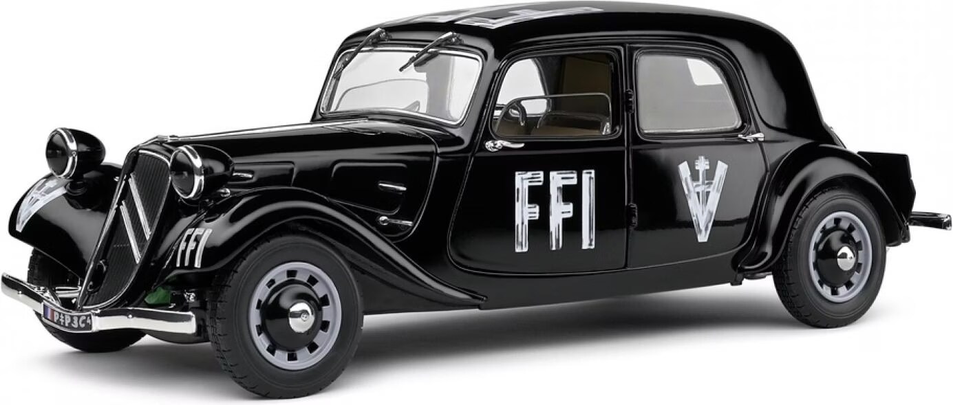 CITROEN TRACTION 7 - BI-TON DARK BLUE/BLACK - 1937- Solido 1/18 - S1800906 - Pas