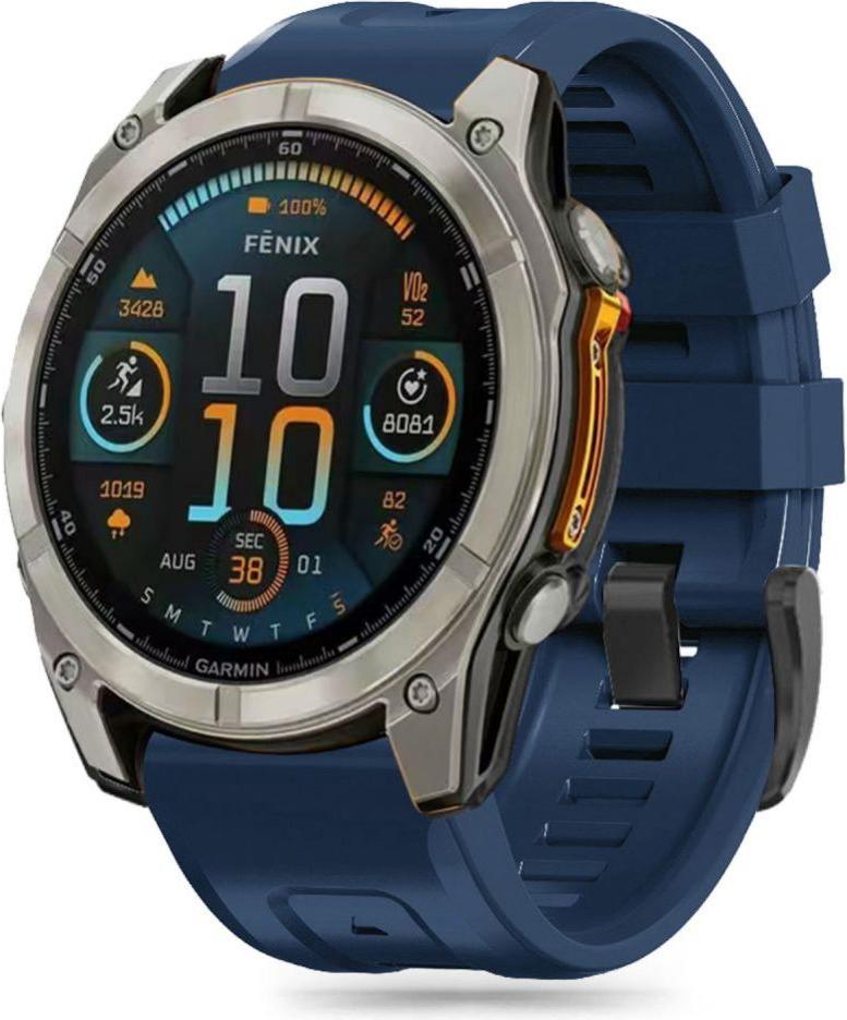 Tech Protect Silicone Strap for Garmin Fenix 5X 5X Plus 6X 6X Pro 7X 8 51 mm Blue digitec