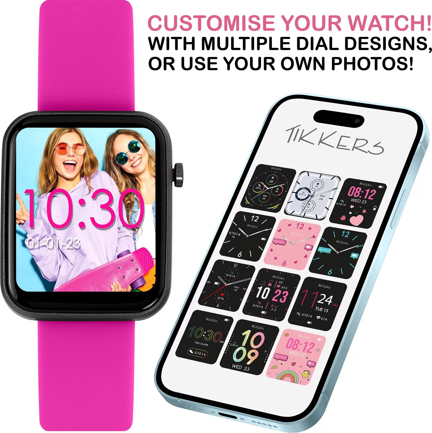 Cinturino Di Ricambio Per Smartwatch Tikkers Series 1: Impermeabile, Morbido, Facile Da Montare, Multicolor (Orologio Non Incluso) - 6