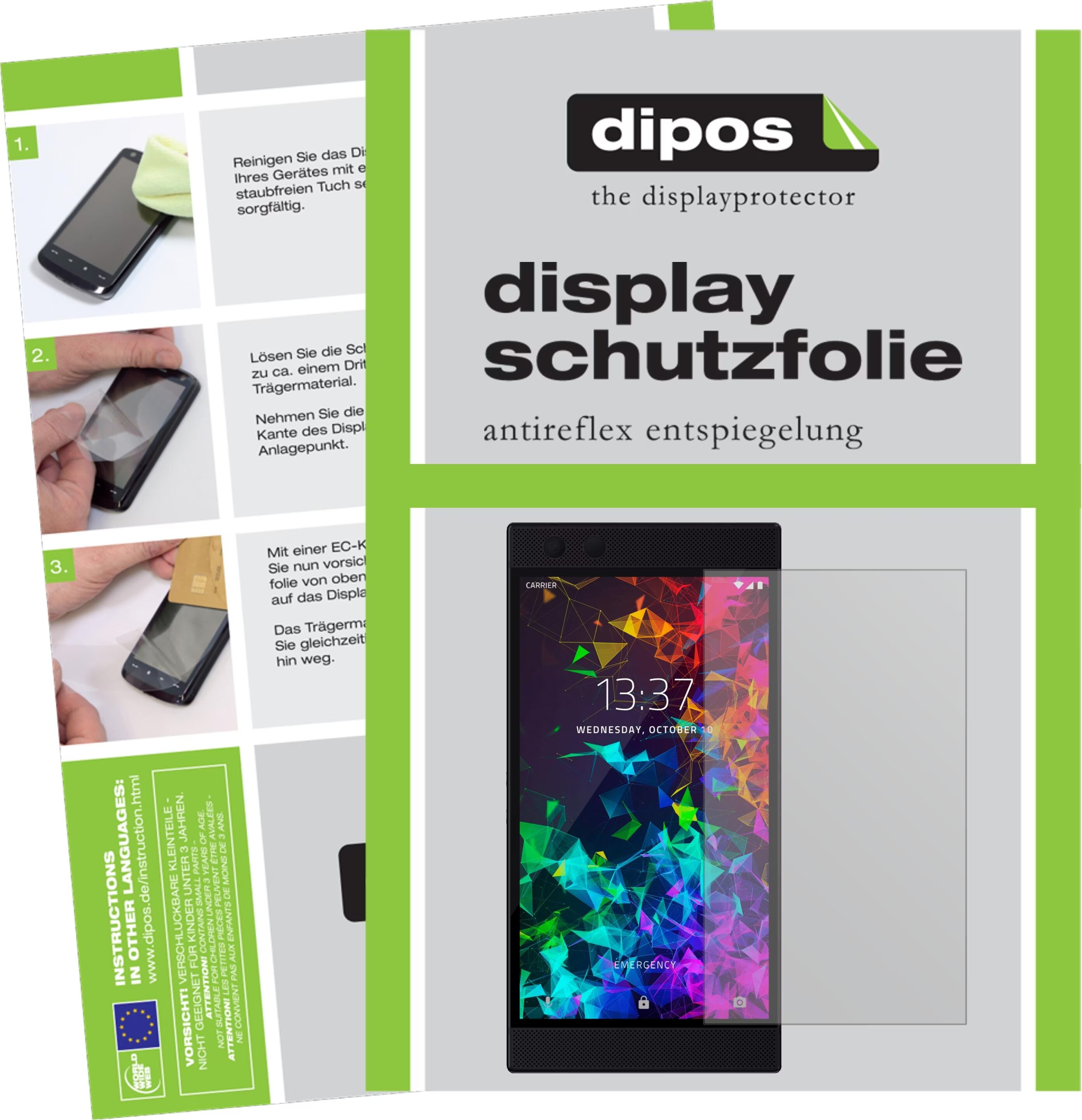Dipos 6X Pellicola Protettiva Antiriflesso Per Razer Phone 2 - Opaca, Anti-impronta, Made In Germany - 5
