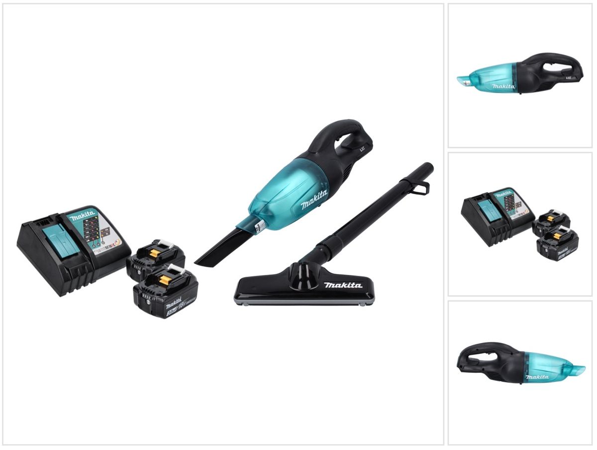 Makita DCL 180 RF B Battery Vacuum Cleaner 18 V Black 2x Battery 3.0 Ah Charger Digitec