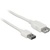 Delock Cavo di prolunga USB2.0 Easy, 5m, bianco (5 m, USB 2.0)