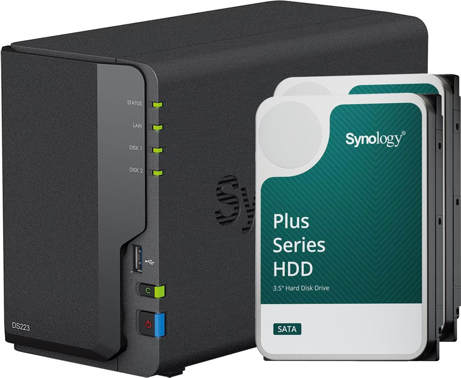 Synology DS223 (2 x 8 TB, Synology HAT 33xx) - kaufen bei Digitec