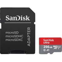 SanDisk Adattatore Ultra microSDXC /s+SD (microSDXC, 256 GB, U1, UHS-I)