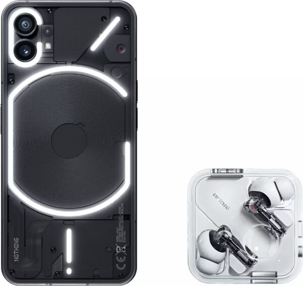 Nothing Phone (1) + Ear (2) (256 GB, Schwarz, 6.55", Dual SIM, 50 Mpx ...