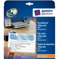 Avery Index cards 105x70mm blank C32254-25 (A4, 185 g/m², 200 x)