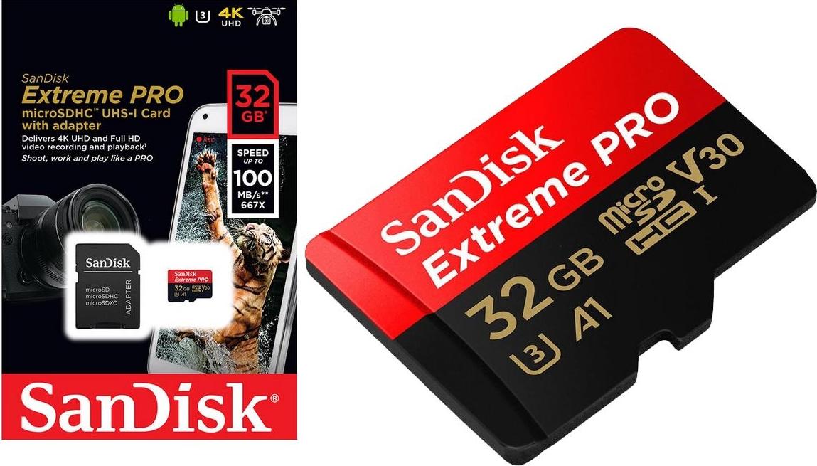 SanDisk ExtremePro microSD A1 microSDHC 32 GB U3 UHS I Digitec
