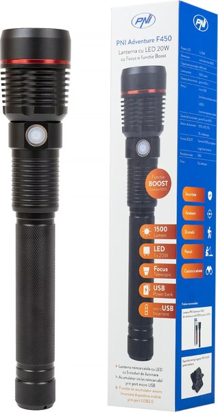 USB Ladekabel Für PNI Adventure F75 Taschenlampe - 50 Cm Mit Magnetkontakt