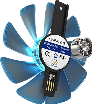 Sapphire Nitro Gear LED Fan Blue buy at Digitec
