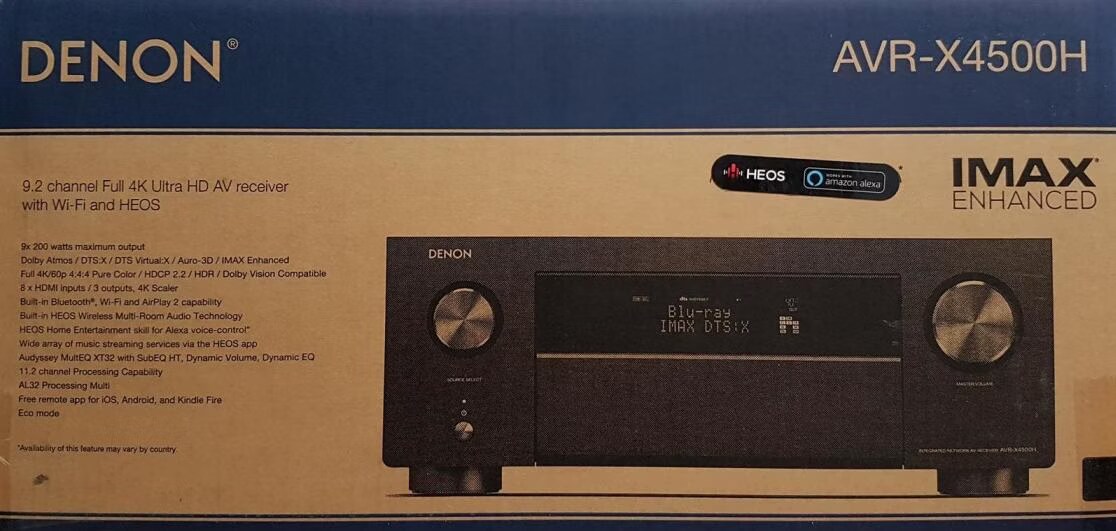 DENON　AVR-X4500H　AVアンプ　4K HDR atmos　IMAX AVR-X4700H - 9.2 Ch. 125W 8K AV Receiver with HEOS® Built-in