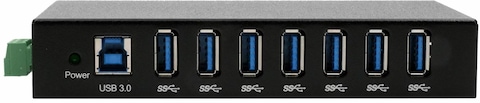Exsys 7 Port USB 3.2 Gen 1 HUB Metall-Gehäuse, inkl Netzteil 12V/3A ...