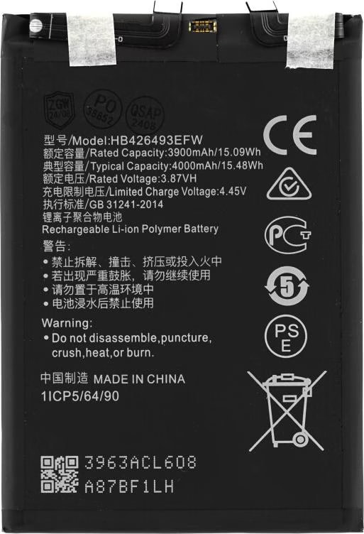 Batterie Huawei HB426493EFW 3900mAh 15.09WH pour Huawei