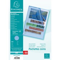 Exacompta Pochette transparente A4, 100 pièces, bleu (A4)