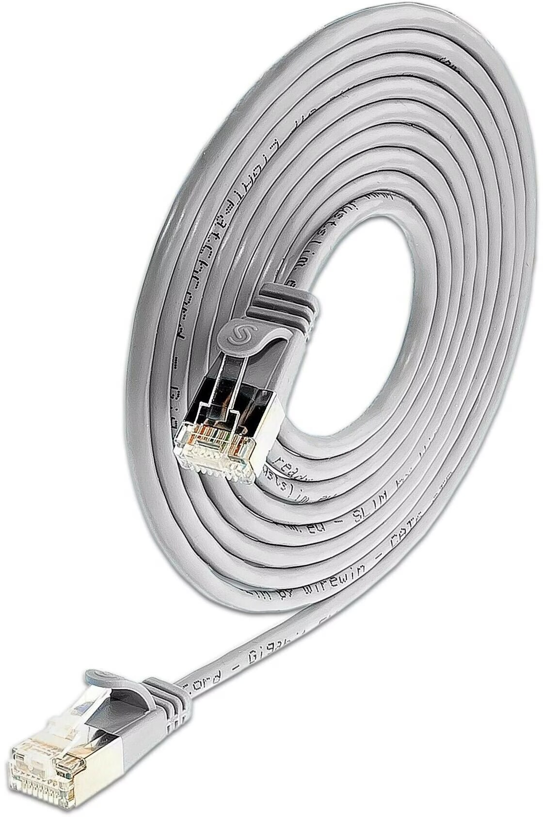 Lightwin Câble Slim Pach : F/FTP, 7.5m, gris - acheter sur