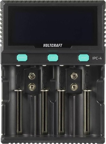Voltcraft IPC-4 Rundzellen-Ladegerät LiIon, LiFePO, NiMH, NiCd, LiFePO4 ...