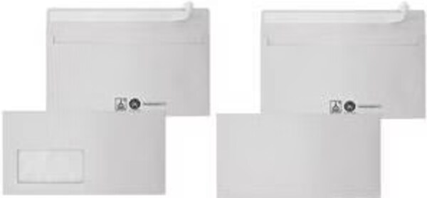 Buste Postali Idena DIN B4 - 10 Pezzi, 100 G/m&sup2;, Autoadesive, Bianche, Senza Finestra