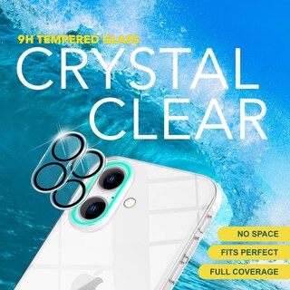 NALIA Vetro Protettivo Per Fotocamera Di IPhone 16: 2 Pellicole In Vetro Temperato 9H Con Kit Applicazione – Protezione Trasparente E Anti Graffio Per Lenti, Bordo Nero Antiriflesso