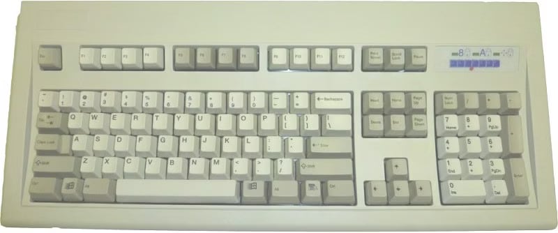 Unicomp Keyboard with USB connection, grey. Identical in