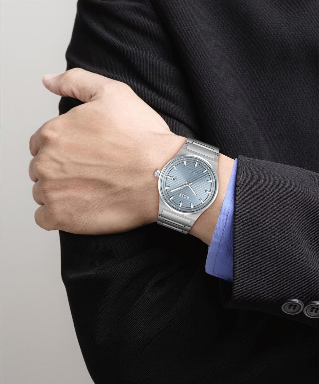 BOSS Orologio Uomo Collezione CANDOR, Quadrante Verde, Bracciale Acciaio, Quarzo E Data - 3