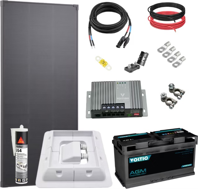 Voltima Wohnmobil Solar Set mit AGM Batterie - SMALL - digitec