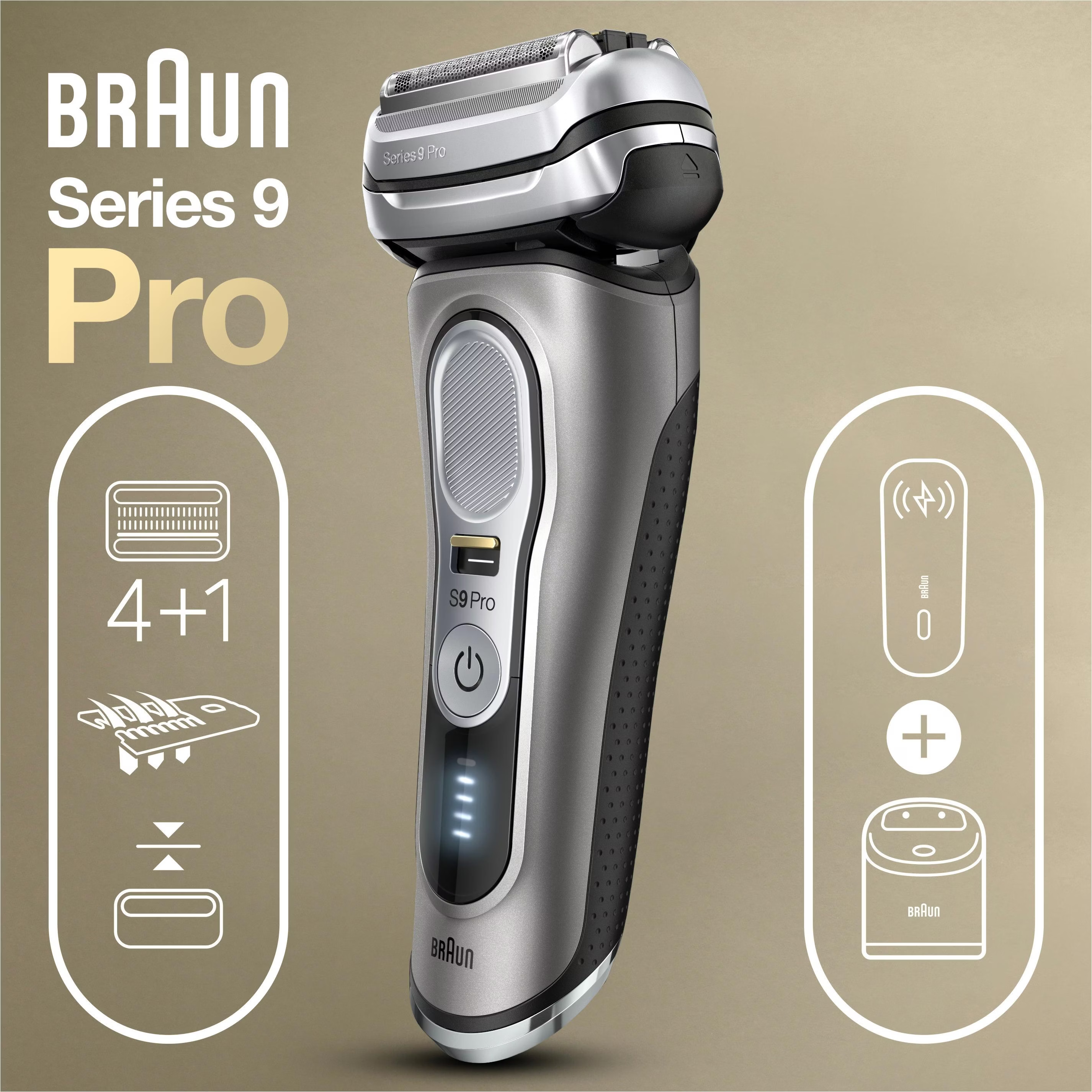 【Hirosuke】Braun Series 9 pro Braun Electric Razor,Waterproof Foil Shaver for Men,Series 9