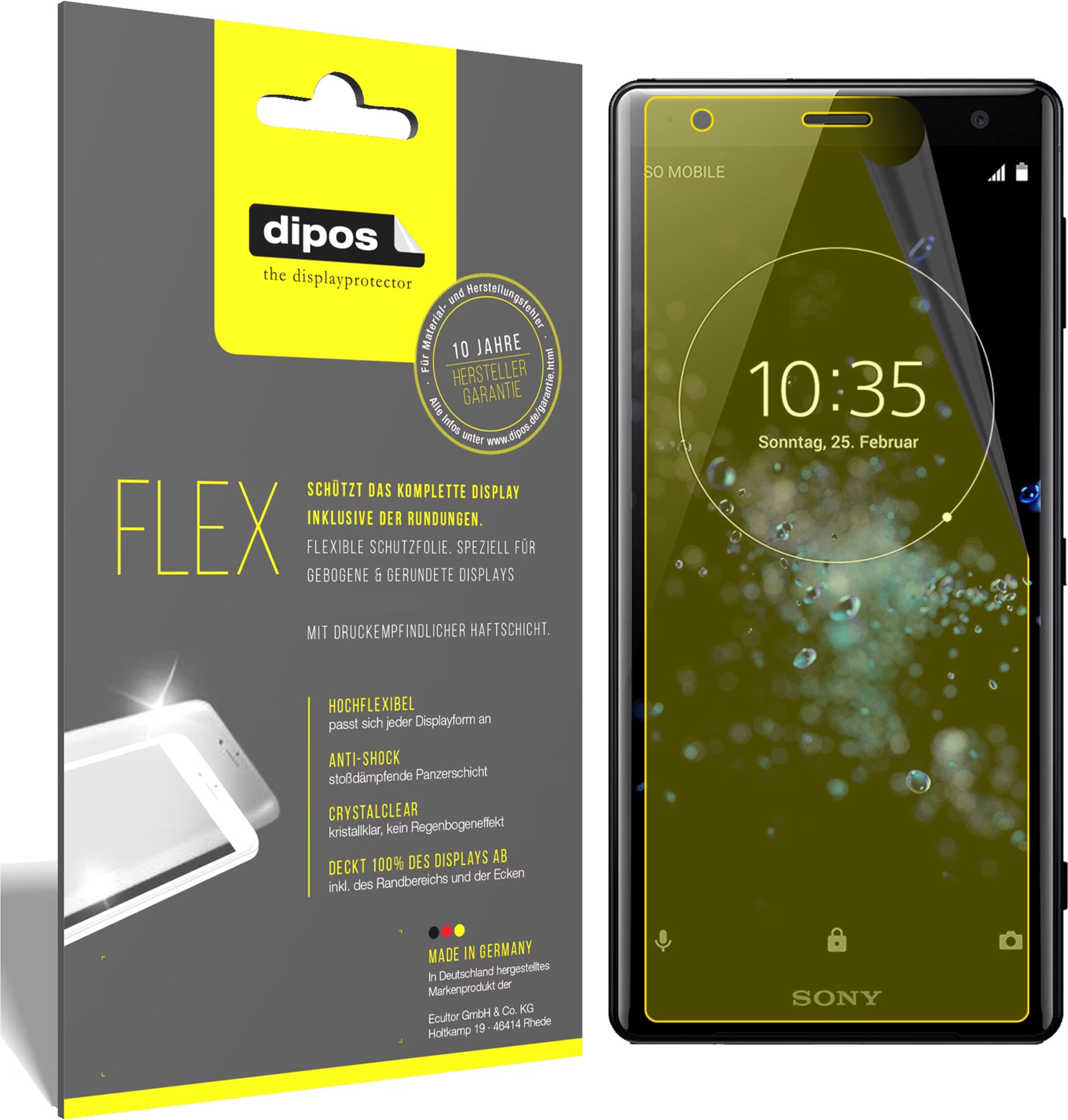 brotect Protection Intégrale 3D Incurvé pour ZTE Axon 10 Pro 2 Pièces - Couverture Complète, Film Protection Écran