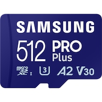 Samsung Pro Plus (microSDXC, 512 Go, U3, UHS-I)