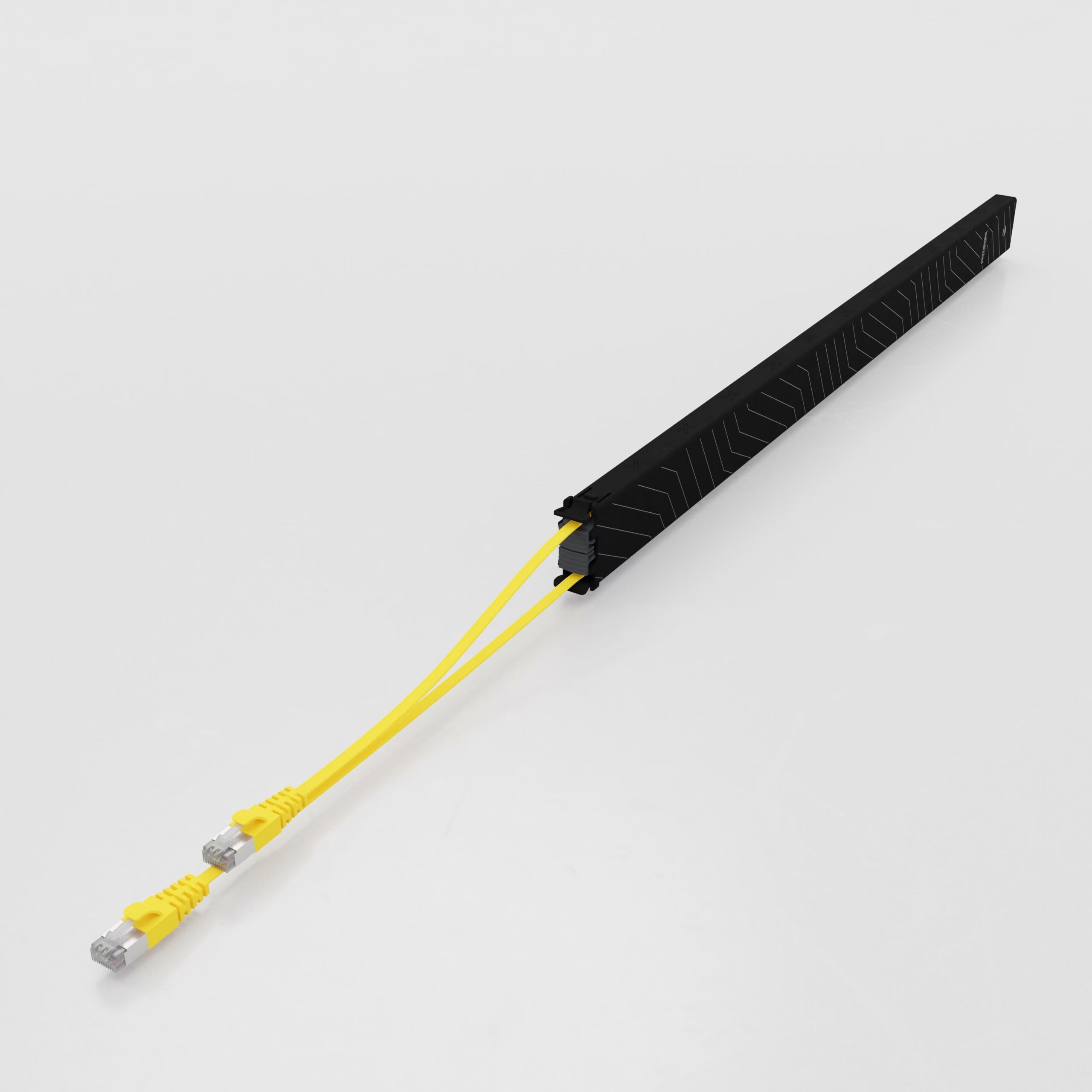 PATCHBOX one / Cassette / 46RU / Cat 6A, UTP, 2.5 m, yellow (U/UTP