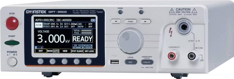 GW Instek GPT-9503 Appareil de mesure de l'isolation, appareil de test ...